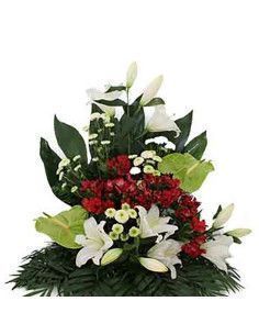 «Miranda» Funeral Arrangement · Lilies & Anthurium | Mallorca