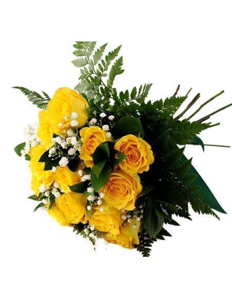 Strauß gelber Rosen (12 bis 18 Rosen) - Mallorca Florist