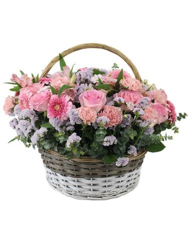 Большая корзина «Mil flores» – Флористическая мастерская в Пальме-де-Майорка