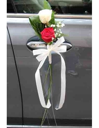 Decoración puertas coche nupcial - Floristería Mallorca