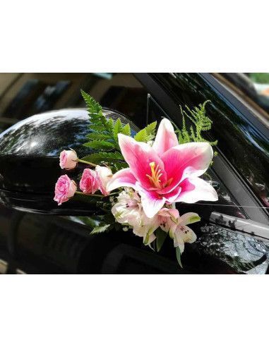 Decoración puertas coche nupcial - Floristería Mallorca