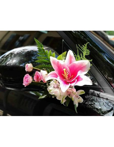 Decoración puertas coche nupcial - Floristería Mallorca