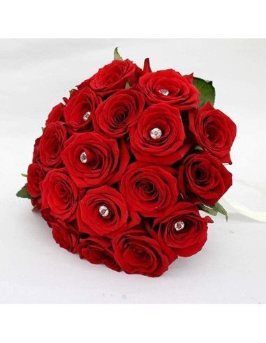 Bouquet de mariée de roses rouges - Floristería Mallorca