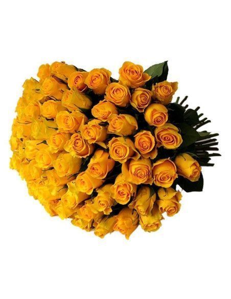 Blumenstrauß aus gelben Rosen xxl (von 50 bis 101 Rosen) - Florist Mallorca