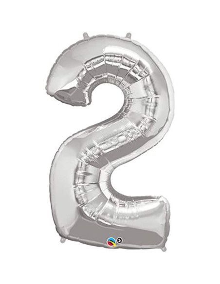 Гелиевый шар "2" из золота и серебра - Майорка Флорист