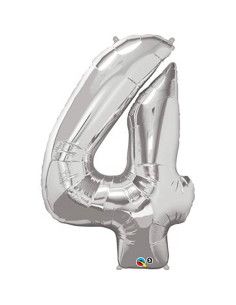 Heliumballon "2" in Gold und Silber - Mallorca Florist 2