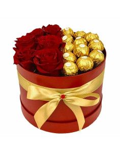 Caja de Flores y Bombones Sweet Box | Floristería Mallorca