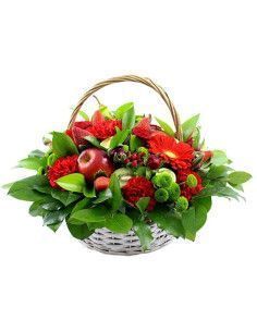 Panier garni de fruits et de fleurs | Floristería Mallorca