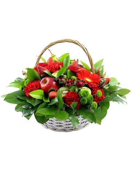 Fresh Fruit & Flower Gift Basket | Floristería Mallorca