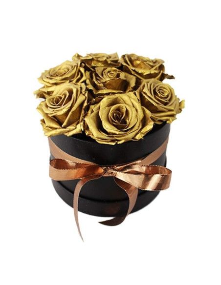 Box of 7 golden roses - Mallorca florist