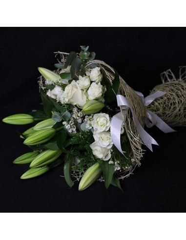 Strauß "prächtiges Sevilla" Rosen und Lilien - Mallorca Florist