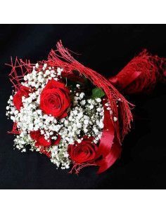 Rote Rosen und Paniculata - Mallorca Florist
