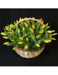 Cesta de Flores Jardín de Tulipanes | Floristería Mallorca