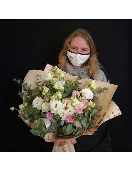 Strauß Rosen und Lisianthus "Monica" - Mallorca Florist