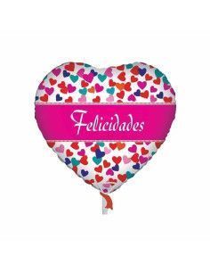 Globo corazón " Felicidades" - Floristería Mallorca