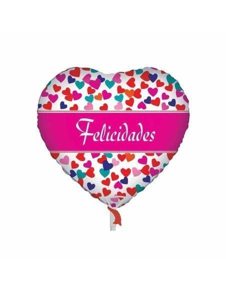 Globo corazón " Felicidades" - Floristería Mallorca
