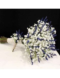 Ramo de novia de paniculata y lavanda - Floristería Mallorca