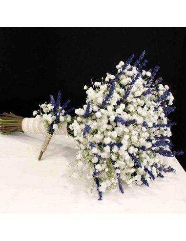 Bridal bouquet of paniculata and lavender - Mallorca Florist