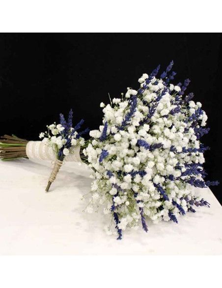 Ramo de novia de paniculata y lavanda - Floristería Mallorca