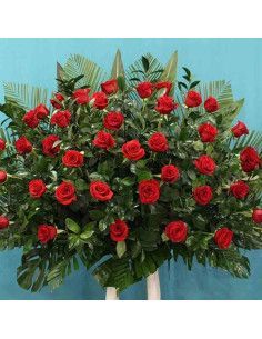 Composition de deuil 50 roses | Floristería Mallorca 2