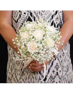 Brautstrauß aus weißen Rosen | Florist auf Mallorca