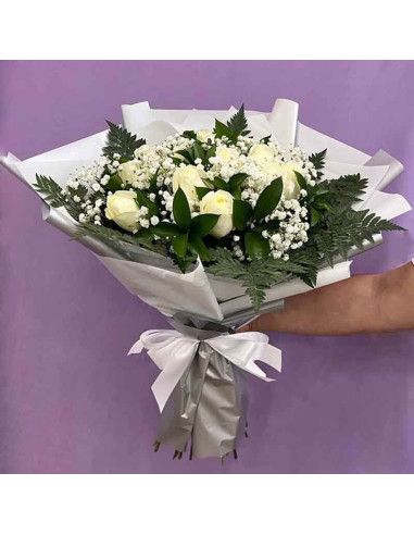Bouquet de roses blanches · de 12 à 18 au choix | Majorque