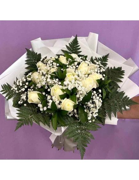 Strauß weißer Rosen · 12 bis 18 wählbar | Mallorca