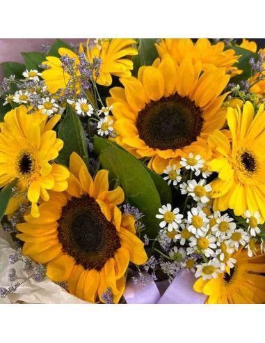 Blumenstrauß aus Sonnenblumen und Gerbera | Florist auf Mallorca