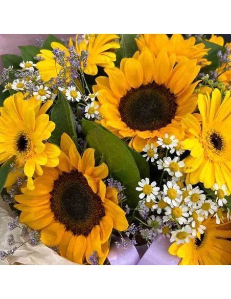 Blumenstrauß aus Sonnenblumen und Gerbera | Florist auf Mallorca