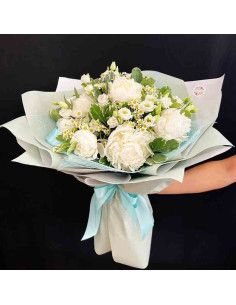 Ramo de peonias y lisianthus |Floristería Mallorca
