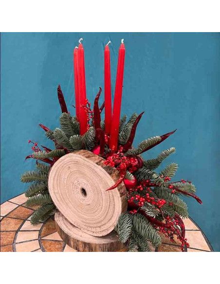 Centre de table de Noël rustique | Floristería Mallorca