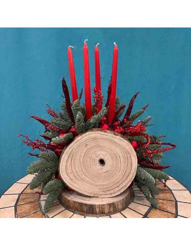 Centre de table de Noël rustique | Floristería Mallorca