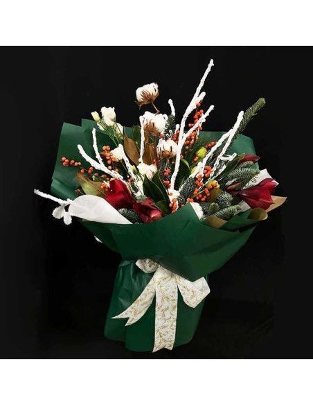Weihnachtsstrauß „Weiße Harmonie“ | Mallorca-Florist