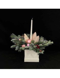 Weihnachts-Herzstück „Winterkerze“ | Mallorca-Florist