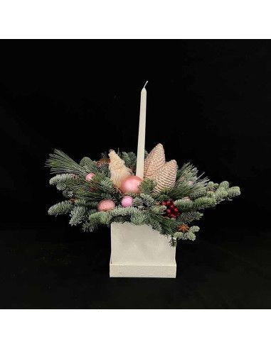Christmas Centerpiece "Winter Candle" | Mallorca Florist