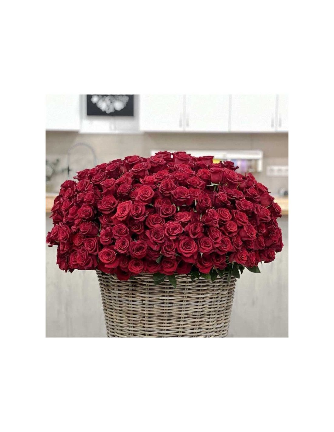 501 Red Roses Basket of roses (from 100 to 501 roses) - Mallorca Florist