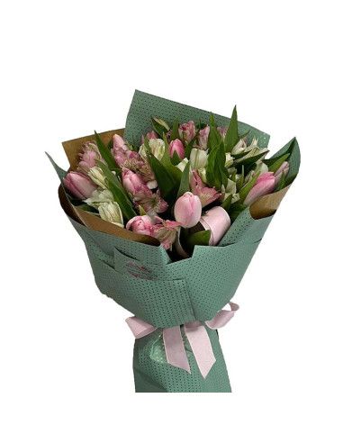 Bouquet of tulips and alstroemeria - Florist Mallorca