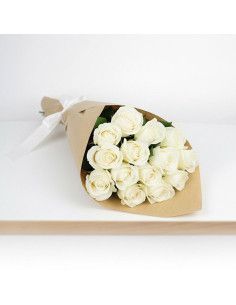 Roses blanches longue tige | Livrées aujourd’hui à Majorque