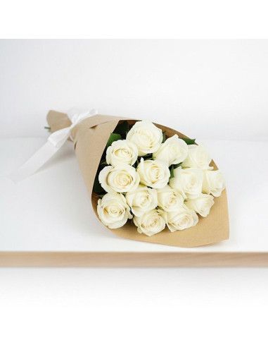 Roses blanches longue tige | Livrées aujourd’hui à Majorque
