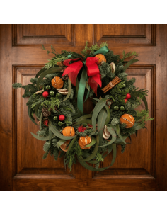 Weihnachtskranz „Aromas de Invierno“ 40 cm mit Orangen und Zimt | Floristería Mallorca