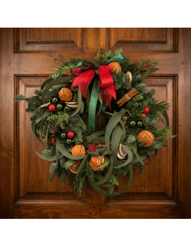 Weihnachtskranz „Aromas de Invierno“ 40 cm mit Orangen und Zimt | Floristería Mallorca