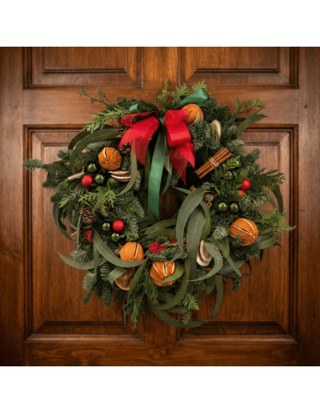 Weihnachtskranz „Aromas de Invierno“ 40 cm mit Orangen und Zimt | Floristería Mallorca