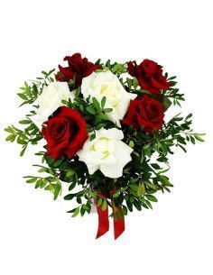 Strauß offener Rosen · Rot & Weiß | Mallorca