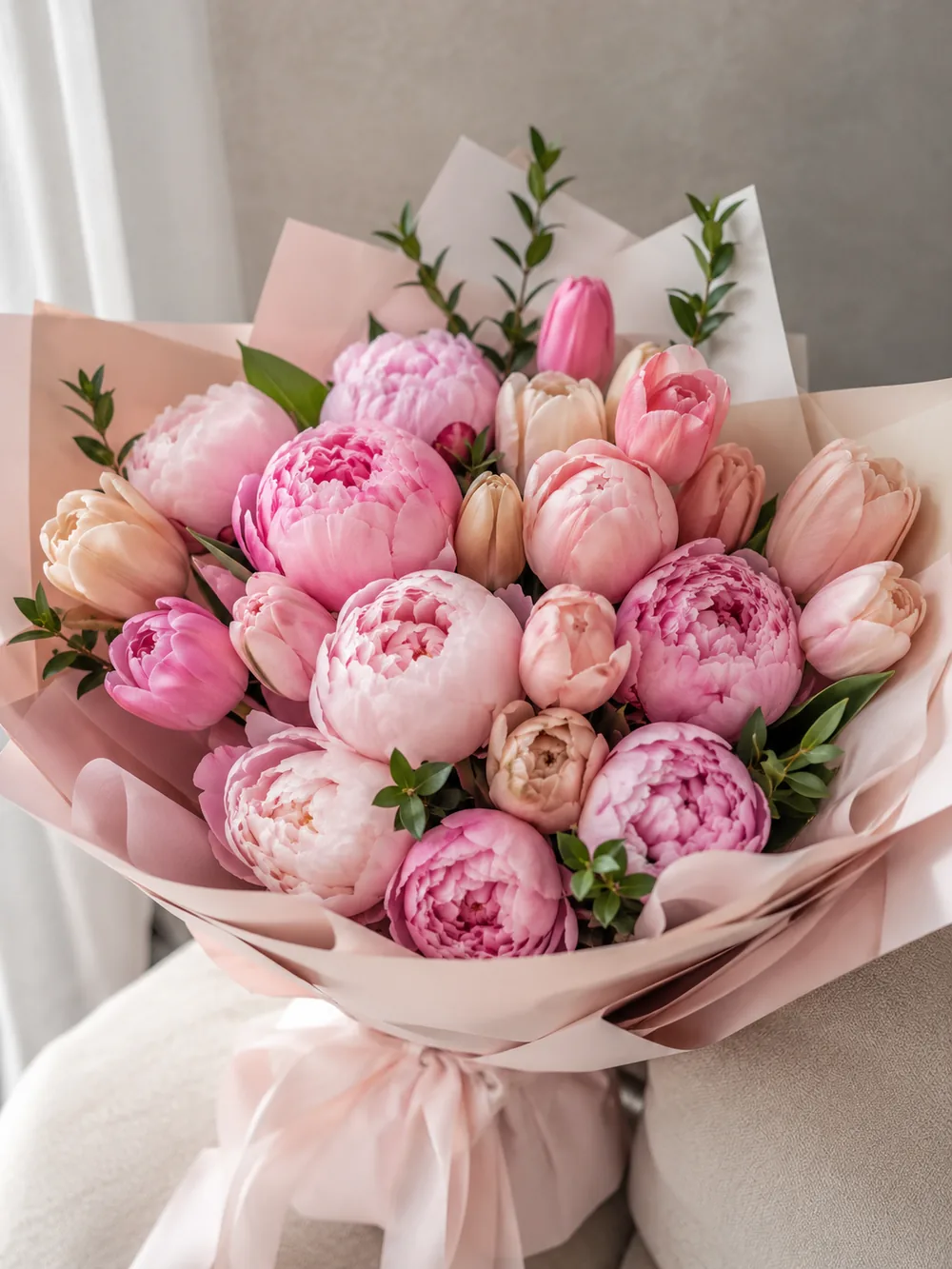 Alternative Valentine's flowers: peonies and tulips
